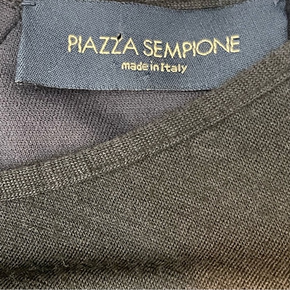 Piazza Sempione Wool Printed Long Sleeve Knee-Length Shift Dress - Picture 11 of 12